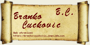 Branko Čučković vizit kartica